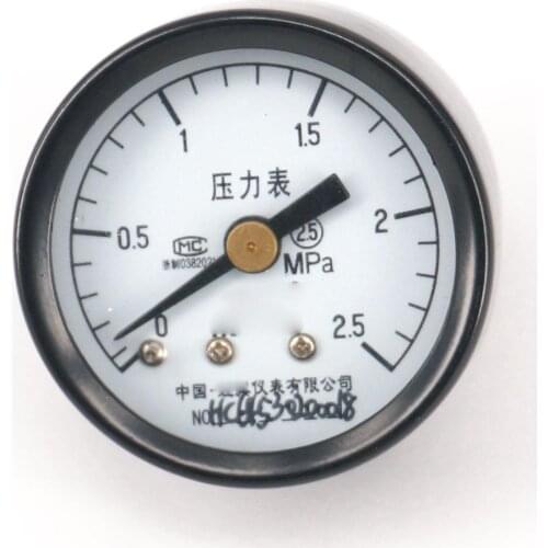 Axial Mount M10x1 Y-40Z Measurement Range 0-2.5Mpa Air Compressor Pressure Gauge 40mm Face Pneumatic Part