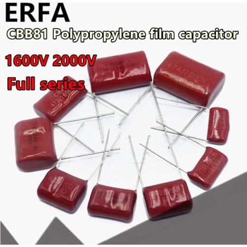 10pcs 1600V 2000V CBB81 Polypropylene film capacitor 331J 332J 391J 392J 471J 472J 473J 474J 561J 562J 563J 681J 682J 683J 821J