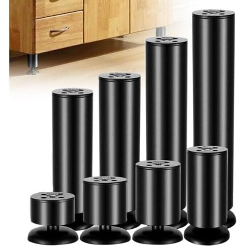 6-25cm Adjustable Stainless Steel Furniture Leg Cabinet Table Desk Sofa Bed Foot