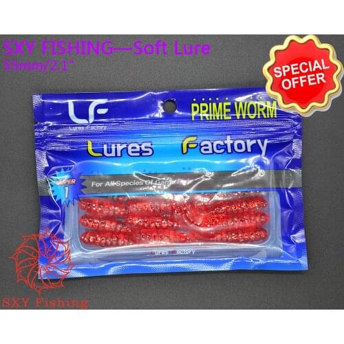 SXY FISHING NEW prime worm factory red worm lures Aromatic worm Sea bait worm Freshwater worm lures factory
