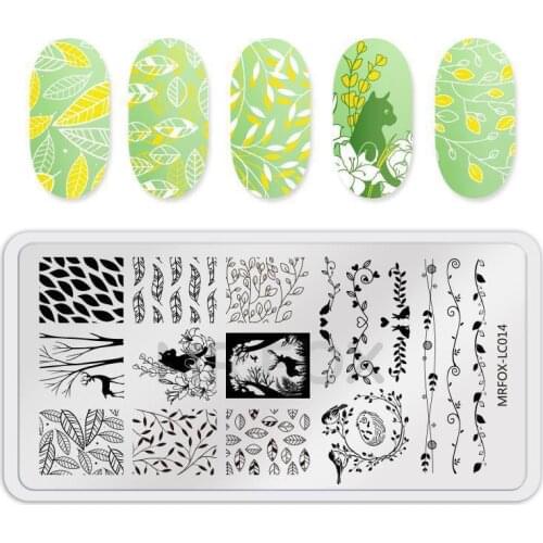 Stamping Plate Nail Art Stamping Spring Beer Flower Pattern Stencil For Nails Art Chameleon Nail Stamping Plate