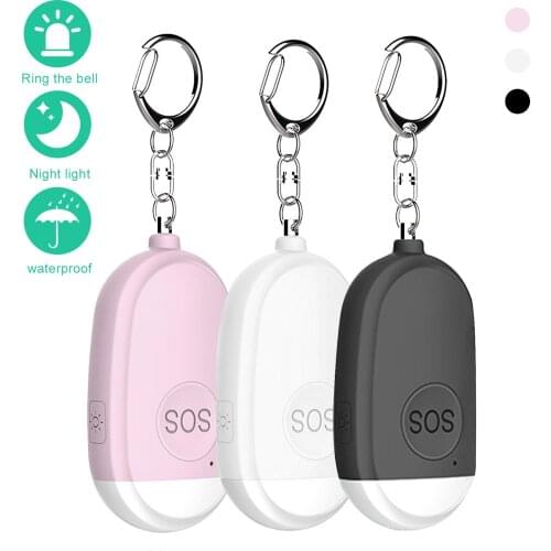 2Pcs Self Defense Alarm 130dB Security Protect Alert Scream Loud Emergency Alarm Keychain Personal Safety For Women Child Elder
