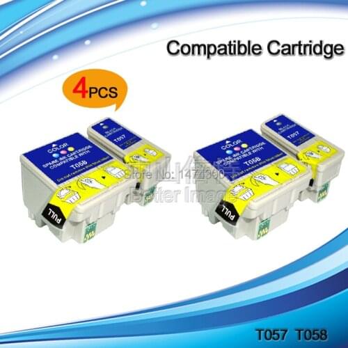 XIMO T057 T058 Compatible Ink Cartridges,ME1 ME100 ME1+ inkjet printer cartridge,4 sets,8PCS