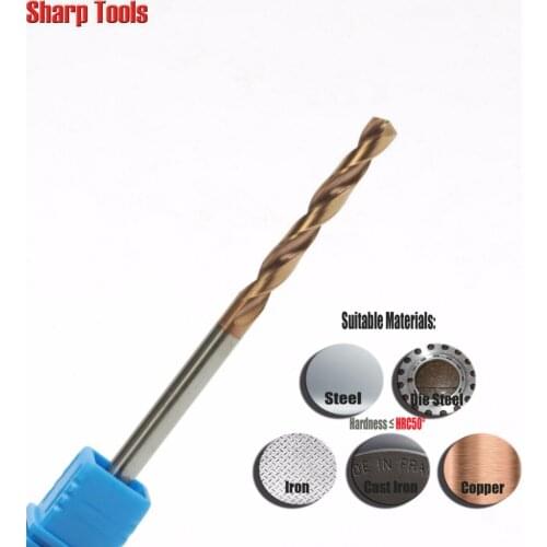 4MM Tungsten Carbide Drill Bits for Metal Cutting Drilling Tool 3D HRC50 Steel Twist Drill Set Hole Cutter CNC Router Bit 1pc