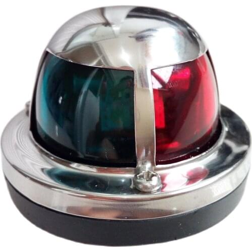 Marine boat Yacht LED Navigation light Stainless Steel Red and Green Bow Lights Deck Mount