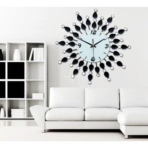 Luminousness tieyi fashion diamond decoration wall clock fashion modern mute clock table