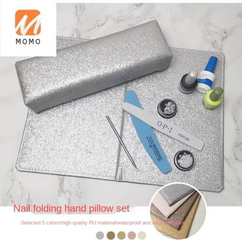 European-Style High-End Nail Salon Hand Pillow Hand Cushion Easy to Clean Waterproof and Foldable Manicure Wrist Splint Set