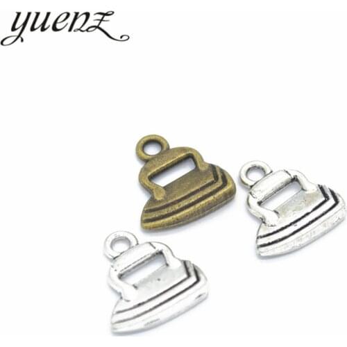 YuenZ 10pcs Antique Silver color Iron Charm For Jewelry Making Handmade Crafts 17*16mm J183