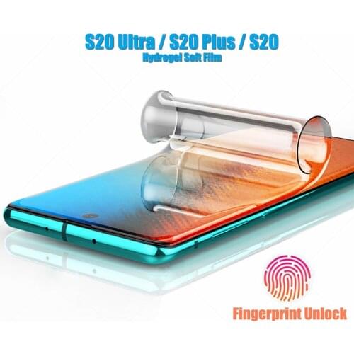 Soft full cover for samsung galaxy s20 ultra s10e s10 lite s9 s8 plus s7 edge hydrogel film Not Glass phone screen protector