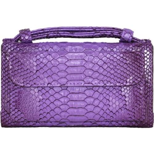 2018 New Trend Women Handbags Snake leather Clutch Serpentine Chain Women Messenger Bag Wallet Ladies long Crossbody Bags Girls