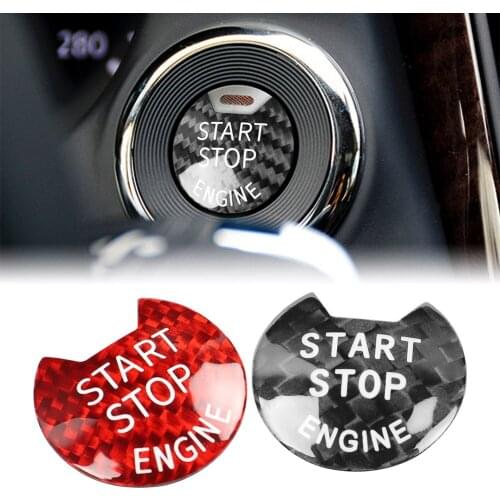 1pc Carbon Fiber Car Engine Start Stop Push Button Cover ABS For Nissan Altima Maxima Pathfinder Titan For Infiniti Q50 Q60 QX60