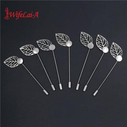 10piece/lot The Retro Tray Leaf Long Brooch DIY Accessories Badge Brooch Material Handmade Pin Accessories X085-Y