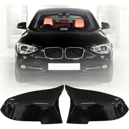 2pcs Rearview Mirror Cover Cap For Bmw F20 F21 F87 M2 F23 F30 F36 X1 E84 Gloss Black Side Cover M4 Style Auto Replacement Parts