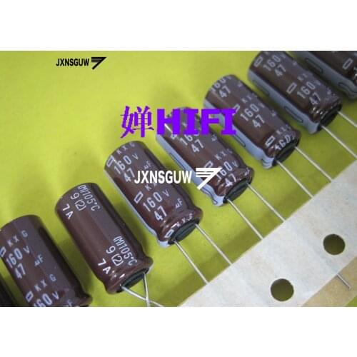 20PCS NIPPON KXG 160V47UF 10X20MM NCC long life electrolytic capacitor 47UF/160V CHEMI-CON 105 degrees 47uF 160V