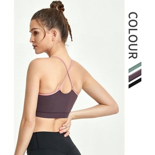 2020 Nude Sling Yoga Vest Beauty Back Women Sports Vest Sports Underwear Yoga Wear Blouse