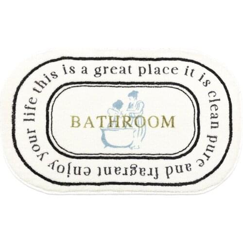 2021 Bathroom Absorbent Fluffy Mat Flower Plant Comfortable Foot Pad Front Porch Decoration Oval Indoor Floor Non-slip Rug Rural