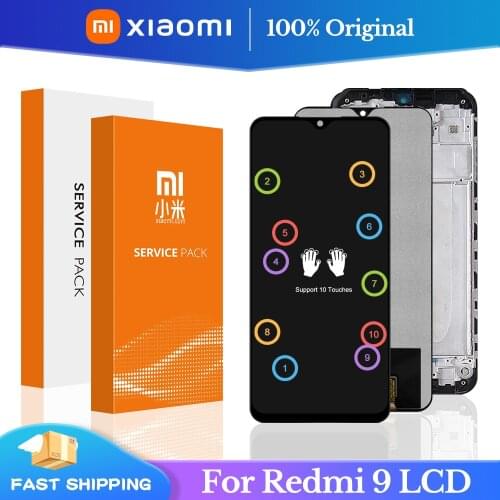 6.53'' Original for Xiaomi Redmi 9 Display Screen Touch Digitizer Assembly for Redmi 9 LCD Display 10 Point Touch Repair Parts
