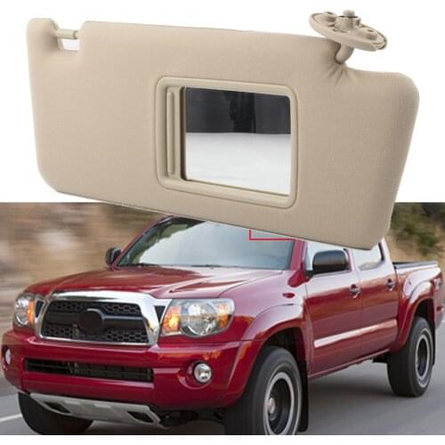 Car Beige Front Right Sun Visor Sunsheild for Toyota Tacoma 2005 2006 2007 2008 2009 2010 2011 2012 W/O Light