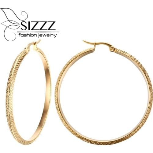 Big Earrings New Trendy Real Fashion Jewelry Wholesale Round Large Hoop Earrings Women