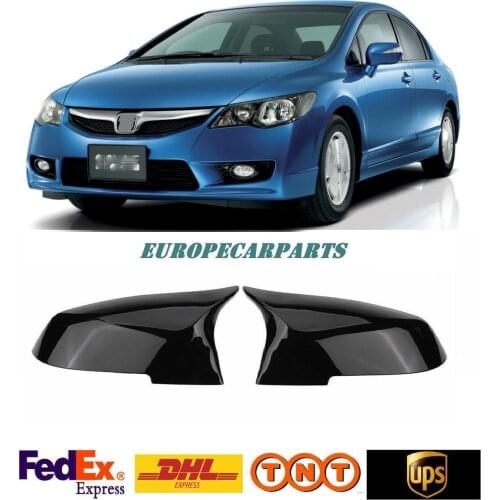 For Honda Civic Fd6 2006-2011 Bat Mirror Cover Piano Black 2 pieces