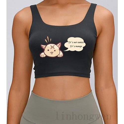 Its Not Comics Its Manga Tank Top Anti-Wrinkle Sexy Summer Style Building Round Neck Sexy Designing Top Tee Vest