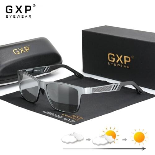 GXP Fashion Aluminum Polarized Sunglasses Goggles Anti-glare Driving Sun glasses Photochromic UV400 Lens Eyewear Accessories