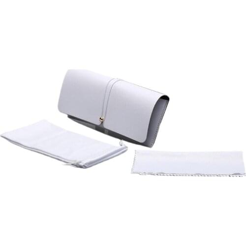 PU Leather Glasses Case Cover with Rope Buckle Storage Box Sunglasses Case Pouch Eyewear Container Organizer