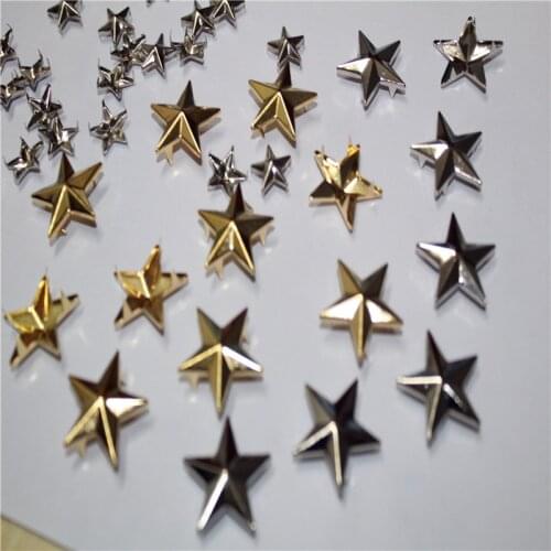 Metal 4 claw 5 claw star buttons rivet five-pointed star nail button garments accessories AF22
