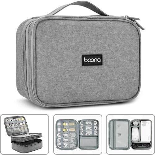 Handle Travel Electronic Accessories Multipurpose/Organizer Storage Bag Case for Power Bank, Hard Drive, Smart Phone, Charger