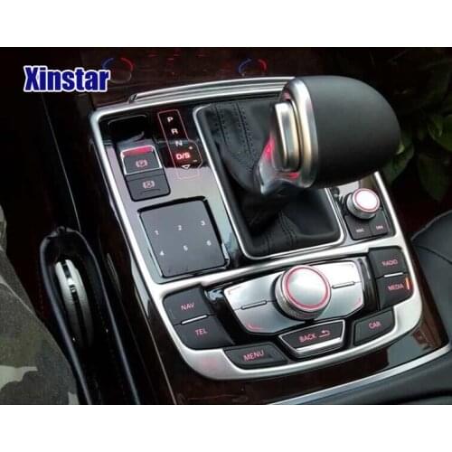 304 Stainless Steel Car Center Control Decoration Sticker For Audi Sline RS A6 A7