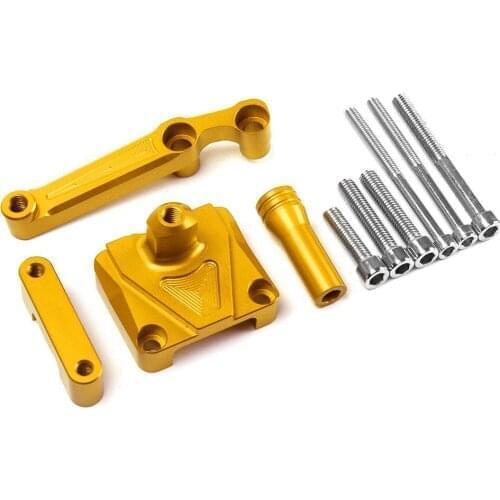 Adjustable Steering Damper Stabilizer Bracket Mount Kit Holder For Kawasaki EX250 NINJA 250 Ninja250 2008 2009 2010 2011 2012