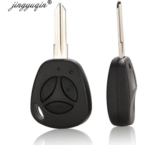 Jingyuqin 3 Buttons Replacement Car Key Shell For Lada Uncut Auto Blank Remote Key Case Cover Fob priora kalina