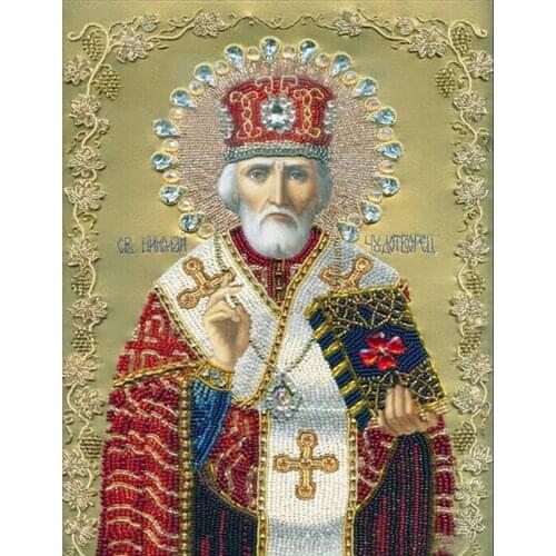 Rhinestones 3D DIY Diamond Painting Religion Godfather Elder Mosaic Crystal Cross Stitch Unfinished Home decoration Dimensional