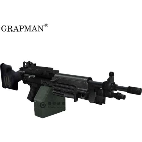1:1 m249 light machine gun 3D Paper Model Gun Weapon Puzzles Papercraft Hand-made Toy