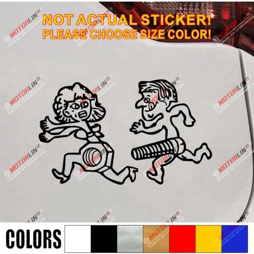 Screw Bolt Nut Chasing Sex Funny Decal Sticker Car Vinyl pick size color no bkgrd