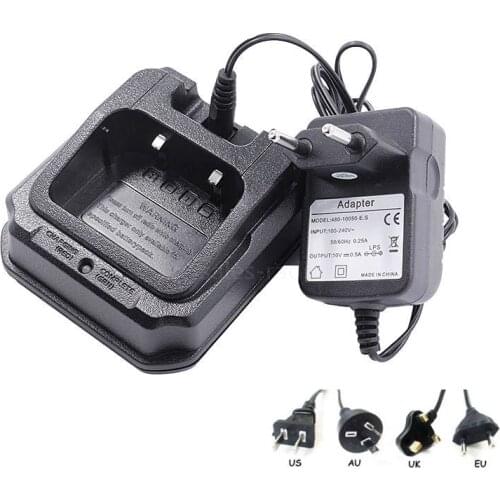 CHR-9700 AC Plug Dock Battery Charger for BaoFeng BF-9700 UV-9R Plus A58 R760 UV-XR A-58 GT-3WP UV-5S GT-3WP RT6 Walkie Talkie