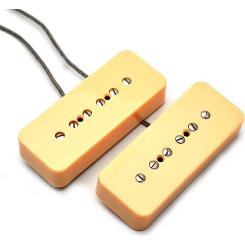 1PCS Vintage Alnico 5 Soapbar P 90 P90 Guitar Pickup Neck or Bridge Pickup Guitar Accessories, Silver/Black/White /Cream Choose