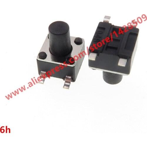 200PCS/LOT 4.5x4.5X6mm Panel PCB Momentary Tactile Tact Mini Push Button Switch SMT 4pin