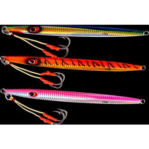 3PCS Deep sea Glow Slow Jig Hook Jigging Night Fishing Jigging Lure Jigbait spoon baits 80g 150g 175g 280g