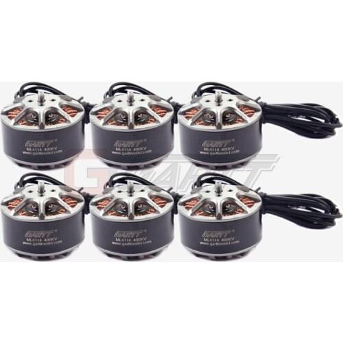 6PCS GARTT ML 4114 400KV 4114 Motor sin escobillas para Multirotor Quadcopter Hexa DJI S800 S1000 RC drone