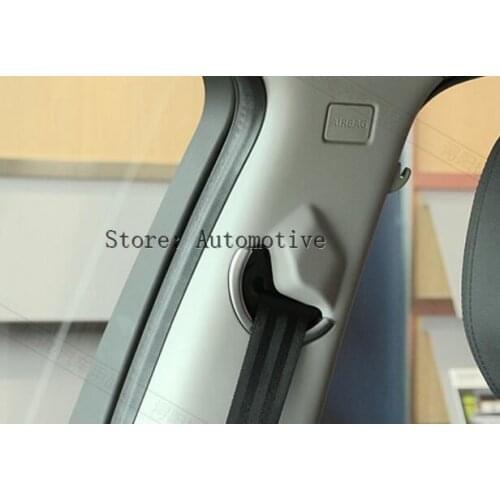 ABS Matte Chrome Car Safety Belt Cover Tirm Sticker Sequins For Land Rover Discovery Sport 2015 2016 Car Accessories New