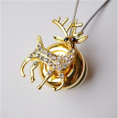 Home Decor Accessories Alloy crystal spring deer curtain cloth belt magnet hook clip curtain Tie Rings buckle 2pcs/lot