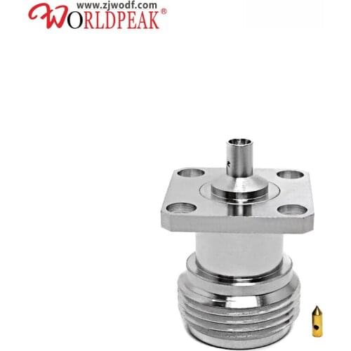 Free Shipping 5pcs N female four hole flange(17.5*17.5) connector for 086 cable
