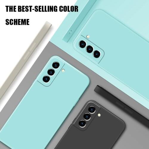 For Samsung Galaxy Note 20 S20 S21 FE Plus Ultra Original Back Cover New Upgrade Camera Protector Liquid Silicone Phone Case