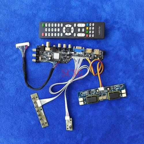 Digital Signal DVB 4CCFL 30-Pin LVDS USB VGA AV HDMI-compatible 1920*1080 LCD display controller card KIT For M216H1-L01/L03/L06