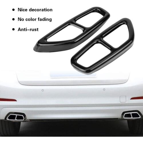 For BMW 5 Series G30 Car Stainless Steel High Temperature Resistance Anti-Rust Exhaust Tailpipe Cover Trim 2017-2018 Stickers