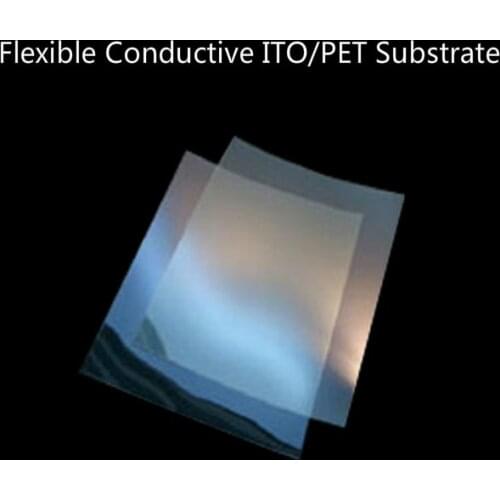 ITO/PET flexible conductive substrate. 6 ohm square resistance. Multi-dimensional etching of dye-sensitive perovskite