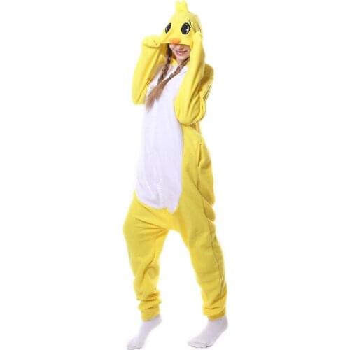 Kigurumi Animal Yellow Chick Onesies Hen Pajamas Adult Cosplay Costumes Unisex Sleepsuit Sleepwear