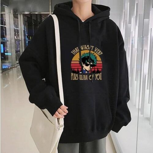 Hot My Hero Academia Harajuku Pullover Streetwear Boku No Hero Academia Izuku Midoriya Hoodies For Autumn Oversized Men Hoodies