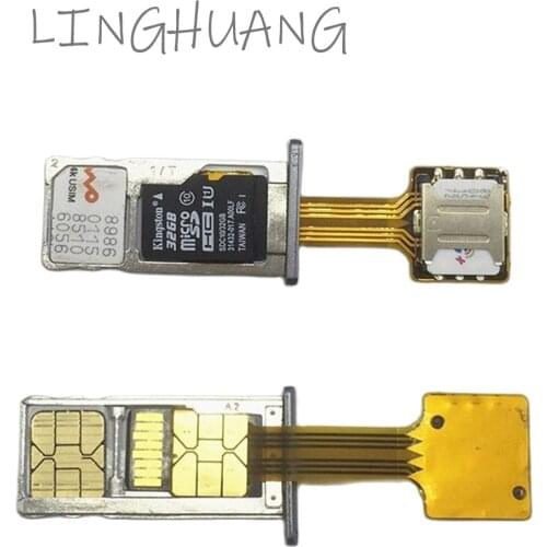 Card Reader Sim Micro SD Hybrid Double Dual-Sim Card Nano Sim Extension Adapter for Xiaomi Redmi Samsung Huawei OnePlus Meizu